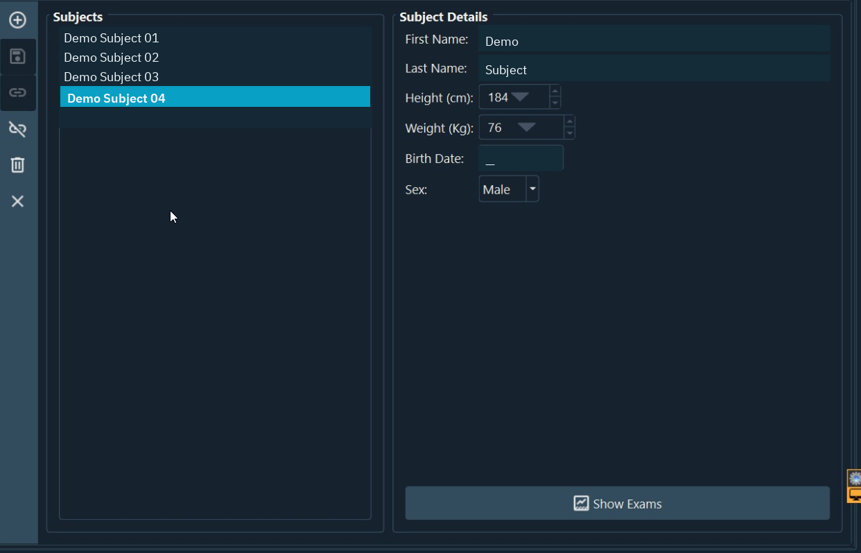 Sanitized Subject manager with record list and editable Subject fields